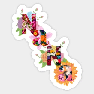 Nana Flower Power Sticker